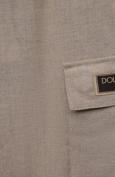 Льняные брюки-карго DOLCE & GABBANA, арт. L44P42/G7NWR, фото 3