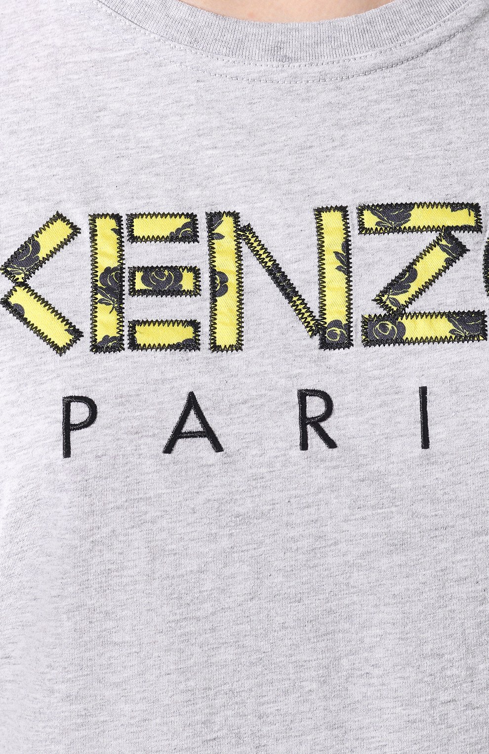 Хлопковая футболка KENZO серого цвета по цене 12100 руб., арт. 2TS721990, фото 5 Хлопковая футболка KENZO, арт. 2TS721990, фото 5