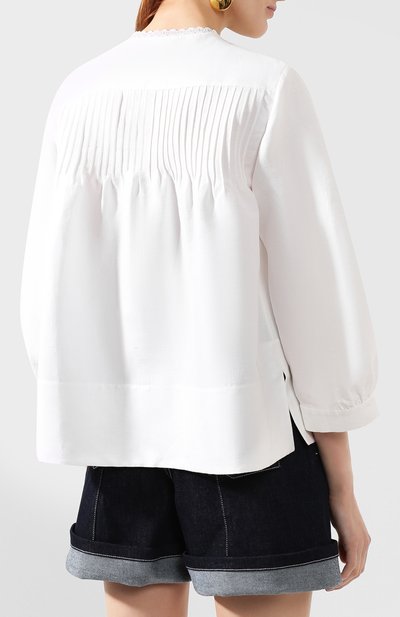 Блузка из смеси льна и хлопка CHLOÉ, арт. CHC20SHT85148, фото 4