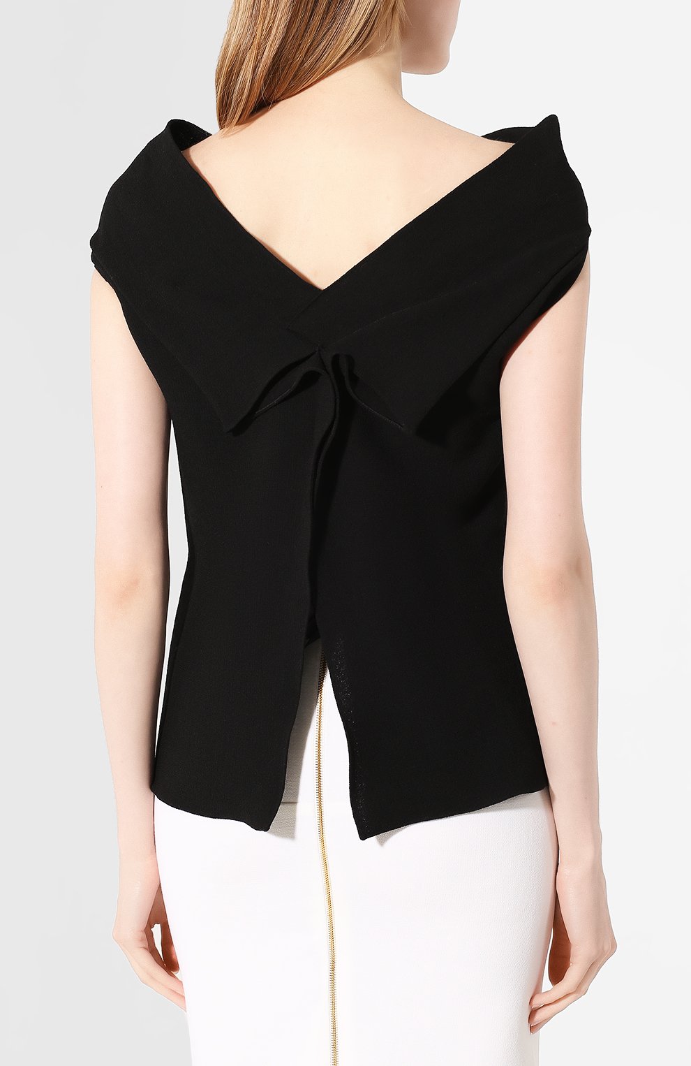 Шерстяной топ ROLAND MOURET черного цвета по цене 59500 руб., арт. PW19/S0223/F4044, фото 4 Шерстяной топ ROLAND MOURET, арт. PW19/S0223/F4044, фото 4