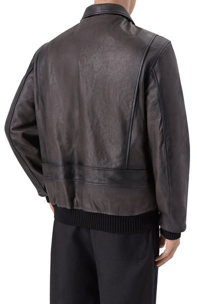 Кожаный бомбер NEVER ENOUGH, арт. MJL032, фото 4