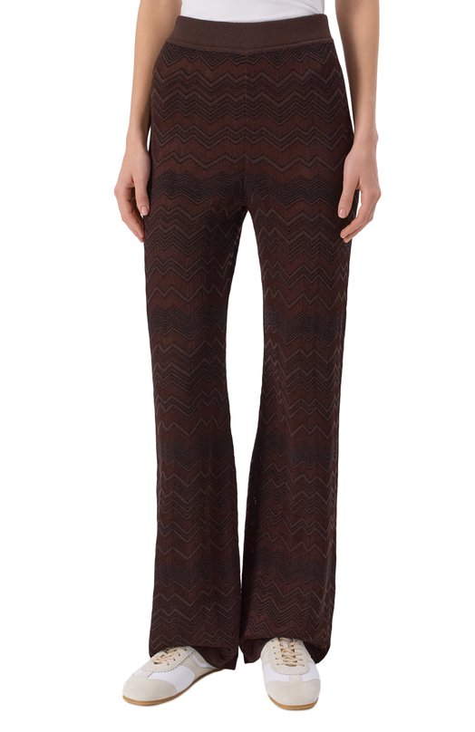Брюки из вискозы и шерсти Missoni DS25WI0J/BK01CP Коричневый  DS25WI0J/BK01CP Фото 3