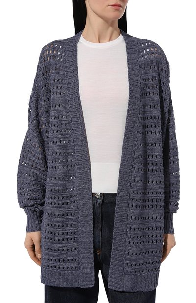 Кардиган из вискозы FREEAGE синего цвета по цене 29040 руб., арт. S24.CR056.7170.409, фото 3 Кардиган из вискозы FREEAGE, арт. S24.CR056.7170.409, фото 3