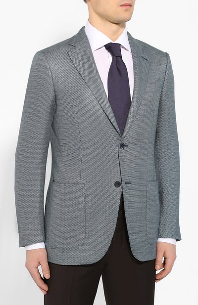 Пиджак из смеси шелка и шерсти ZEGNA, арт. 749074/122520, фото 3