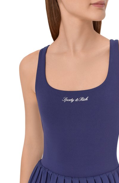 Платье SPORTY AND RICH синего цвета по цене 32900 руб., арт. DR00975326BL106, фото 4 Платье SPORTY AND RICH, арт. DR00975326BL106, фото 4