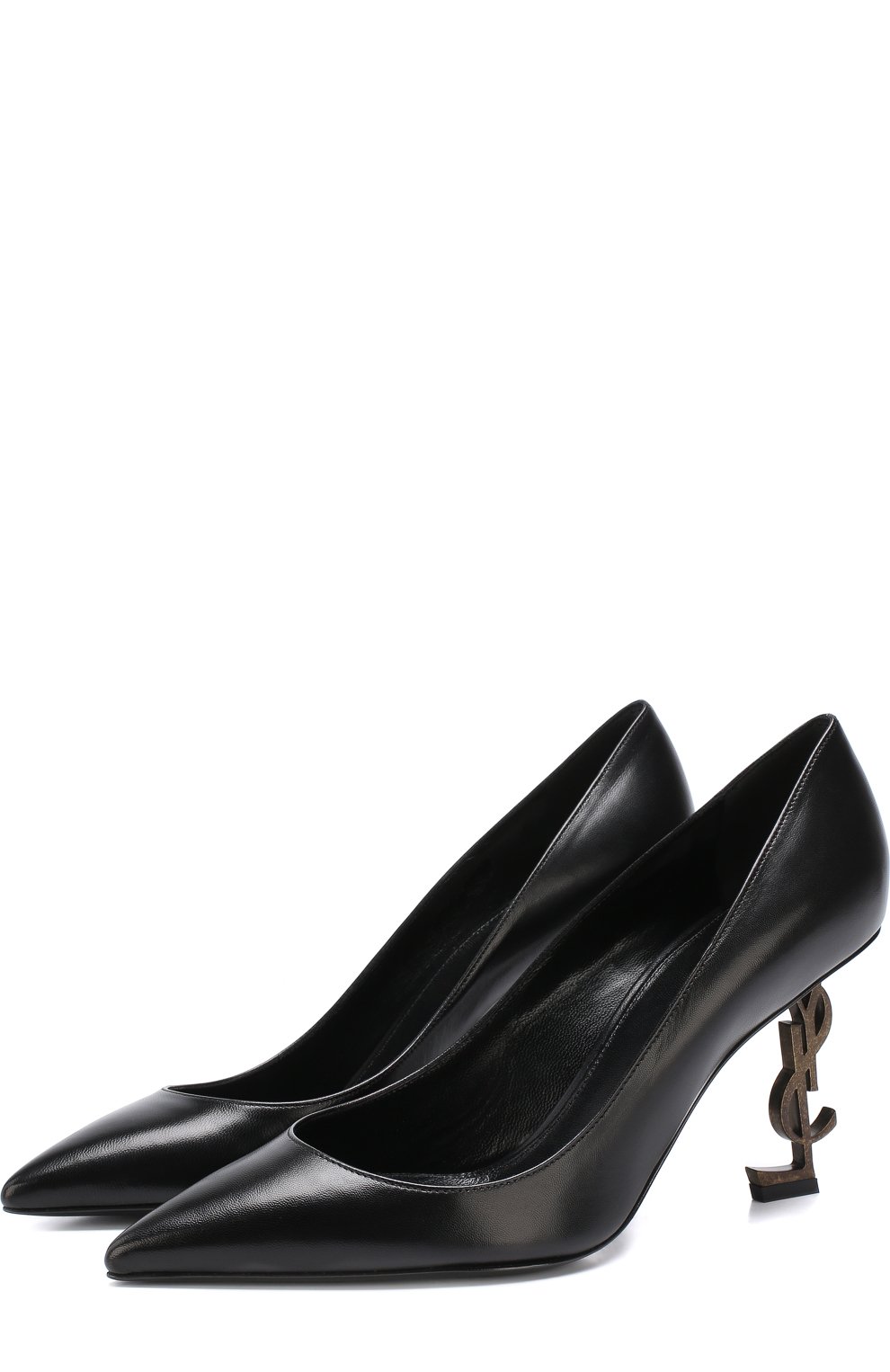 Кожаные туфли opyum на фигурной шпильке SAINT LAURENT, арт. 484160/AKPTT, фото 1