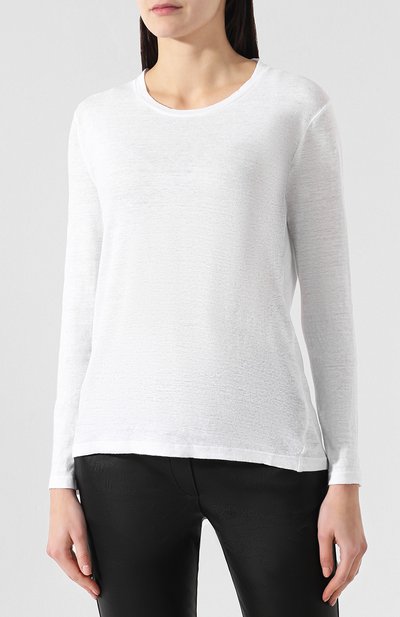 Льняной лонгслив ISABEL MARANT ETOILE белого цвета по цене 16650 руб., арт. TS0404-00M004E/KAAR0N, фото 3 Льняной лонгслив ISABEL MARANT ETOILE, арт. TS0404-00M004E/KAAR0N, фото 3