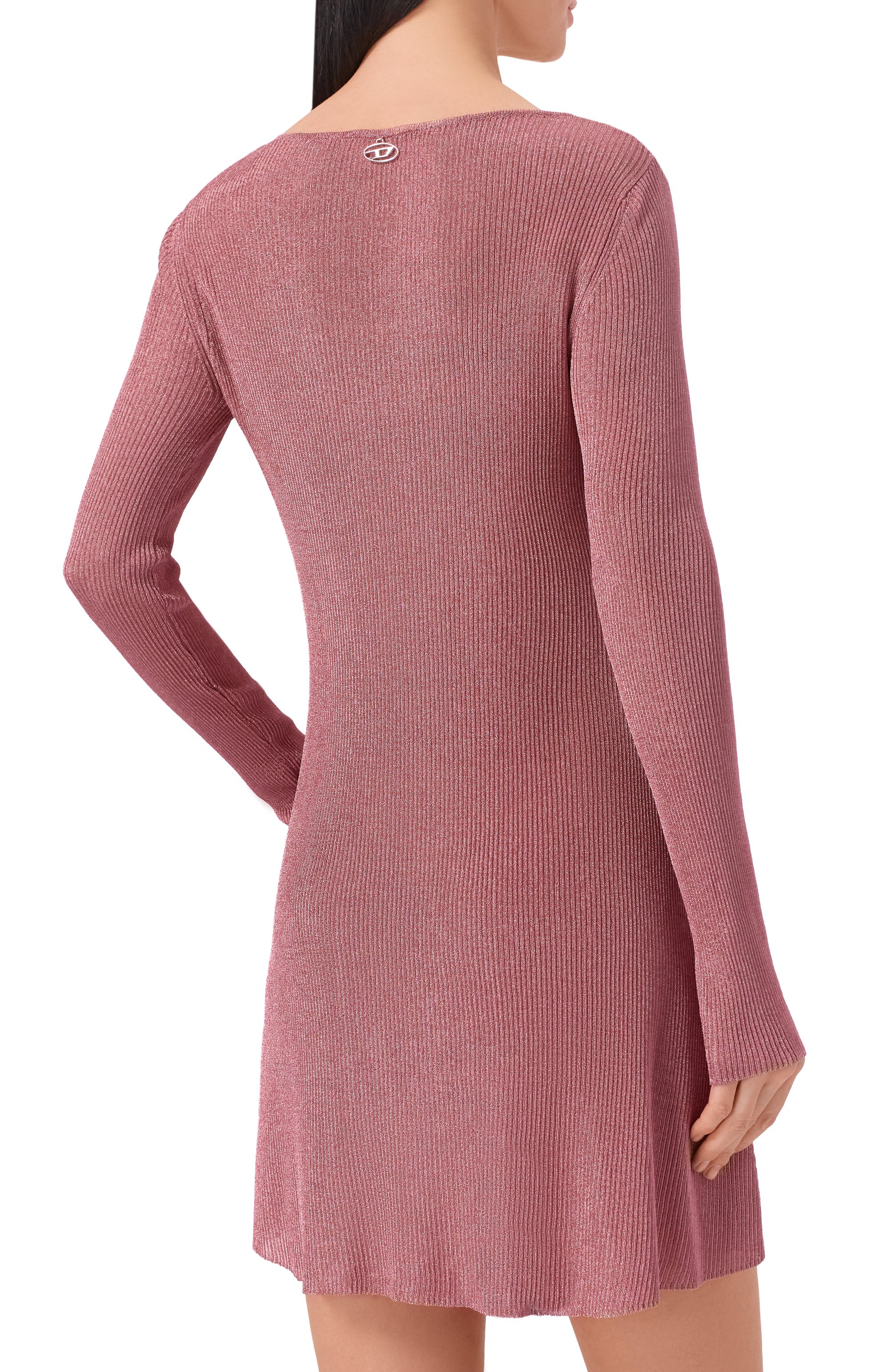 Платье из вискозы DIESEL розового цвета по цене 55500 руб., арт. A20873/0ALBL, фото 3 Платье из вискозы DIESEL, арт. A20873/0ALBL, фото 3