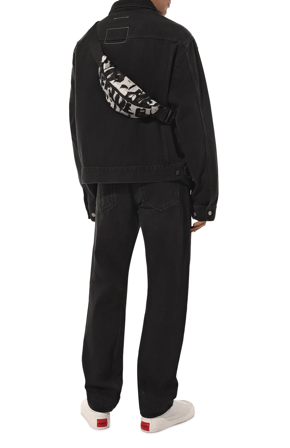 Текстильная поясная сумка ALEXANDER MCQUEEN черно-белого цвета по цене 73450 руб., арт. 691680 1AAHE, фото 7 Текстильная поясная сумка ALEXANDER MCQUEEN, арт. 691680 1AAHE, фото 7