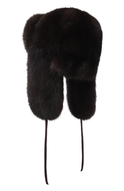 Меховая шапка-ушанка из соболя BLACK SABLE, арт. BS-FHFF-EB, фото 2