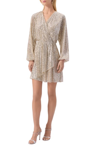 Платье с отделкой пайетками BOSS ORANGE золотого цвета по цене 21550 руб., арт. 50548326, фото 2 Платье с отделкой пайетками BOSS ORANGE, арт. 50548326, фото 2