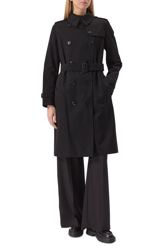 Хлопковый тренч Burberry 8079412 Чёрный  8079412 Фото 3