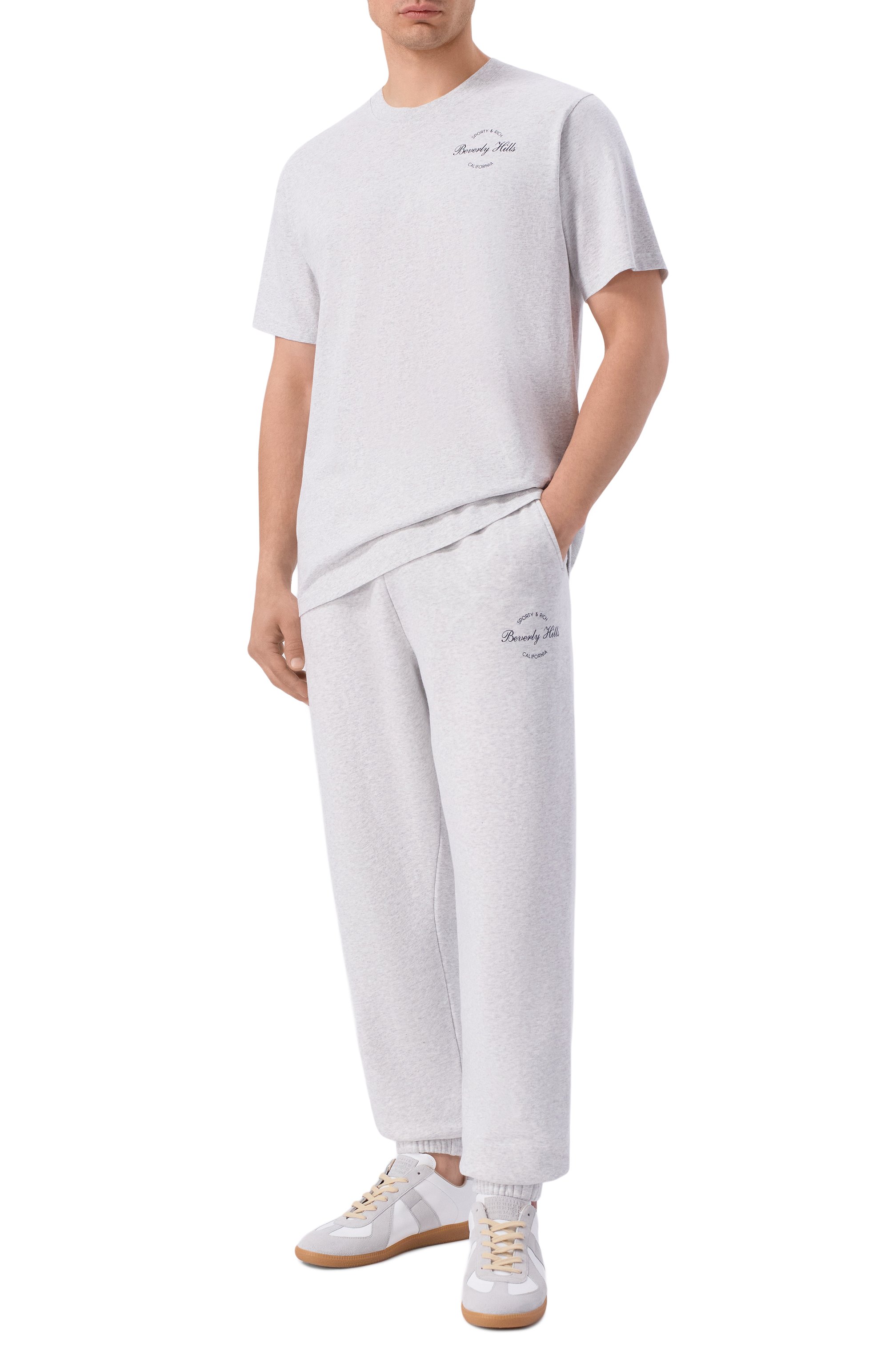 Хлопковые джоггеры SPORTY AND RICH, арт. PA07076257GY03, фото 2