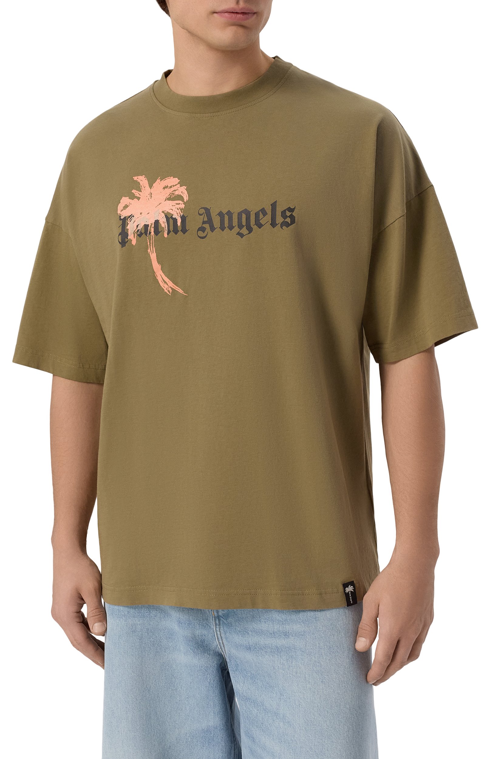 Хлопковая футболка PALM ANGELS, арт. PAMAA003JR006, фото 3