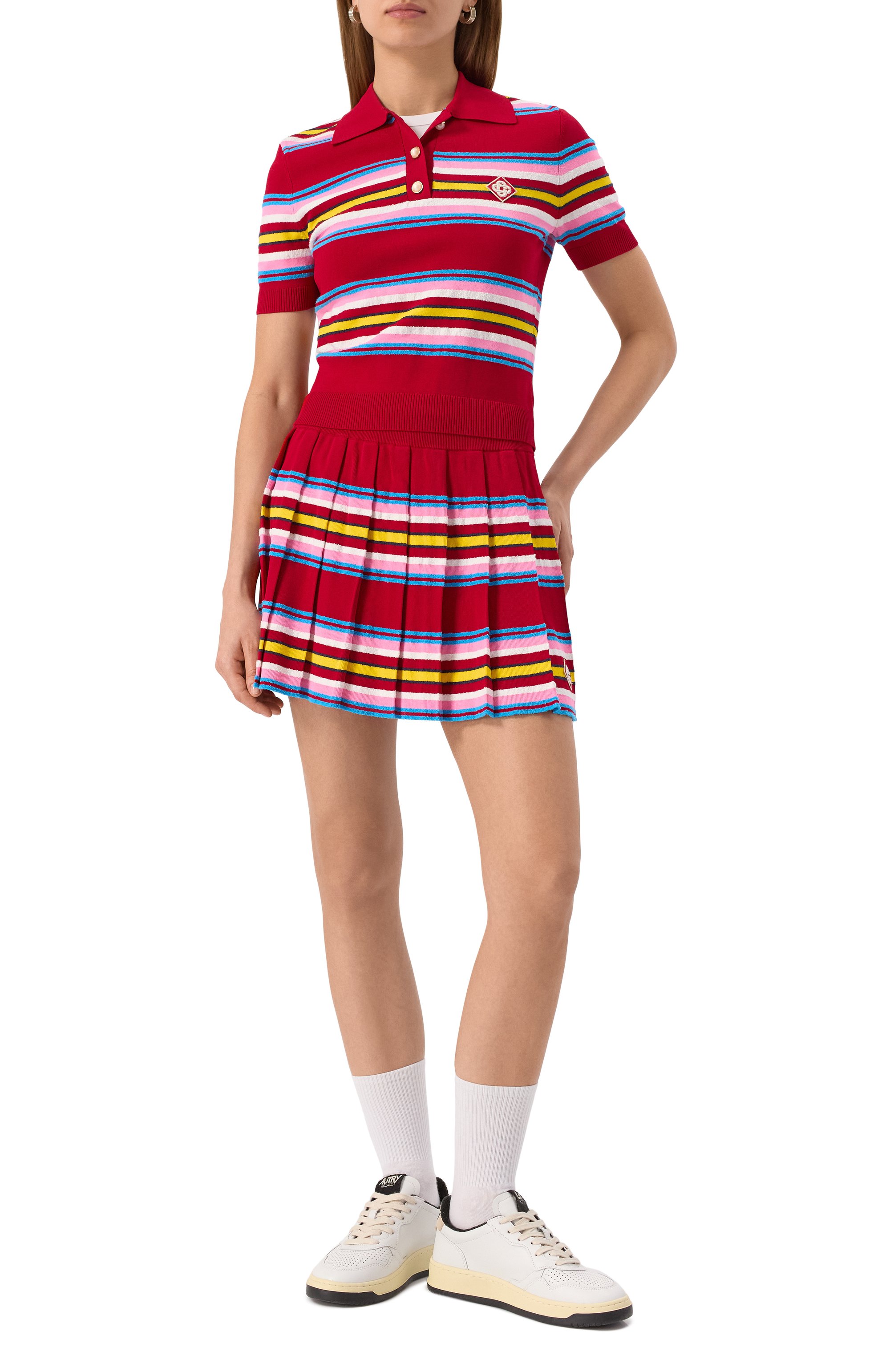 Поло из вискозы и хлопка CASABLANCA, арт. WS25-KW-946-01, фото 2