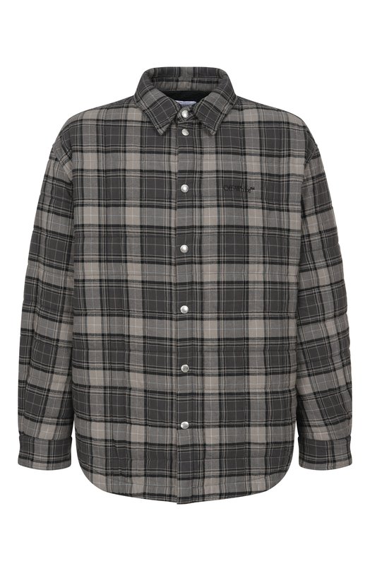 Утепленная куртка-рубашка Off-White 0MES01AF25FAB002 Серый 0MES01AF25FAB002