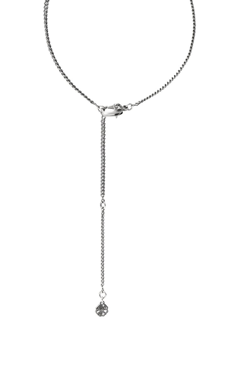 Мужского кулон на цепочке ALEXANDER MCQUEEN серебряного цвета, арт. 689415/I94VY | Фото 4 (Нос: Не проставлено; Региональные ограничения белый список (Axapta Mercury): Не проставлено; Материал: Металл)