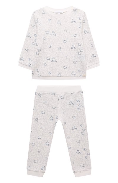 Комплект из свитшота и брюк TARTINE ET CHOCOLAT кремового цвета по цене 12750 руб., арт. TV36040/1M-12M, фото 1 Комплект из свитшота и брюк TARTINE ET CHOCOLAT, арт. TV36040/1M-12M, фото 1