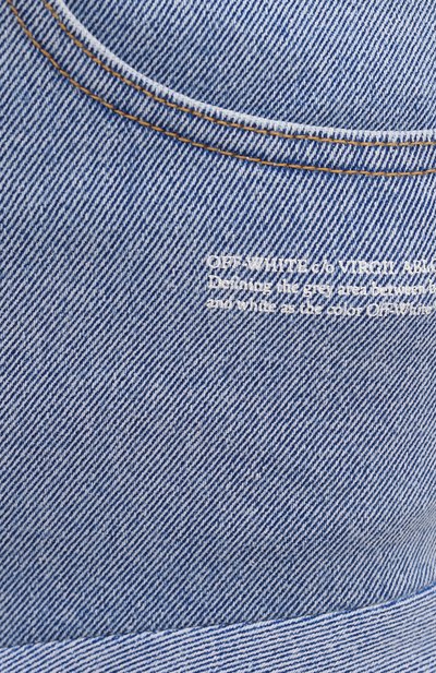 Джинсовая юбка OFF-WHITE голубого цвета по цене 79950 руб., арт. 0WYF010S21DEN002, фото 5 Джинсовая юбка OFF-WHITE, арт. 0WYF010S21DEN002, фото 5