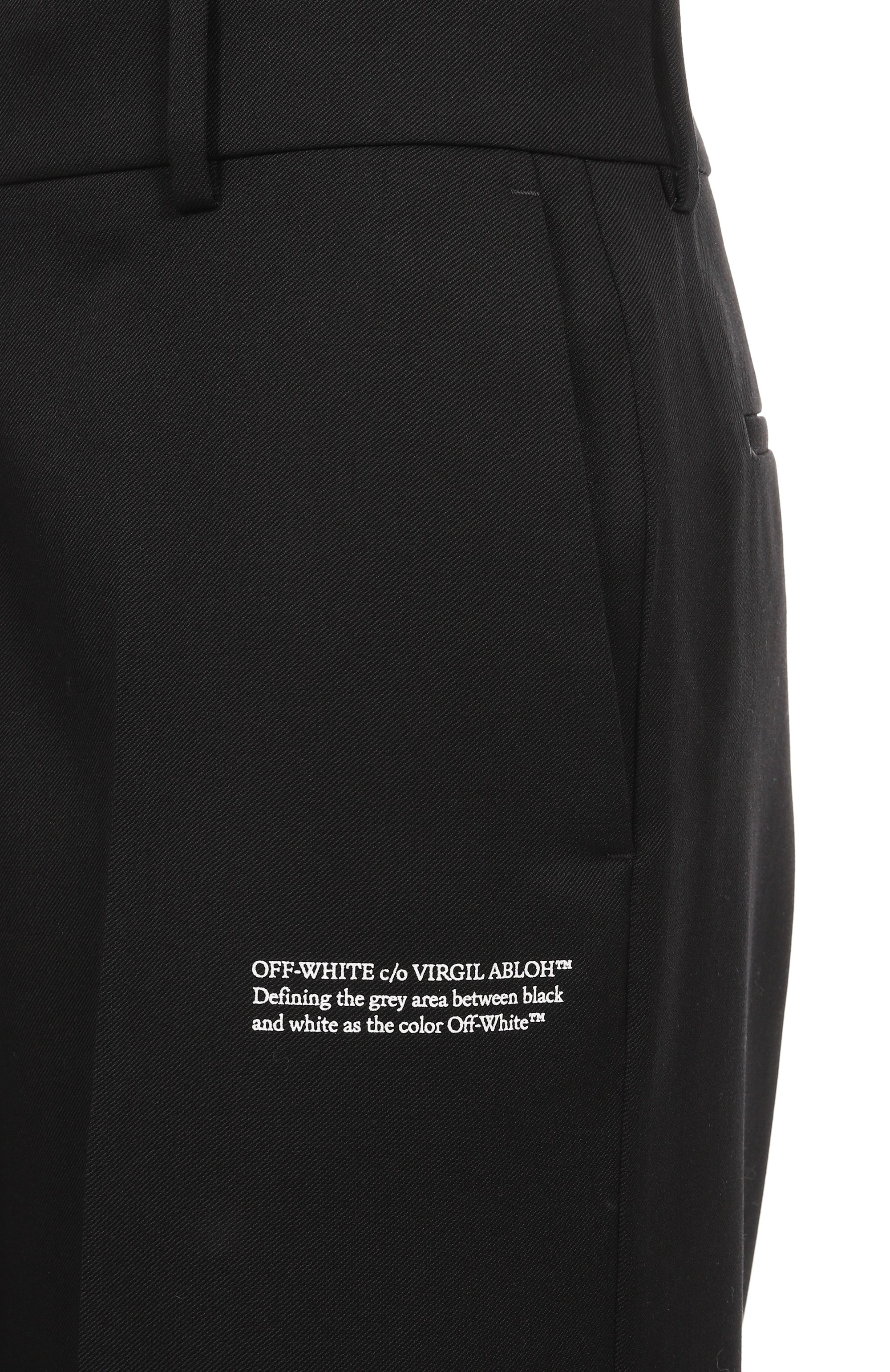 Шерстяные брюки OFF-WHITE черного цвета по цене 103500 руб., арт. 0WCA174C99FAB0021001, фото 6 Шерстяные брюки OFF-WHITE, арт. 0WCA174C99FAB0021001, фото 6