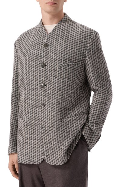 Пиджак из кашемира и шерсти GIORGIO ARMANI серого цвета по цене 496000 руб., арт. GM004464/TE23795, фото 3 Пиджак из кашемира и шерсти GIORGIO ARMANI, арт. GM004464/TE23795, фото 3