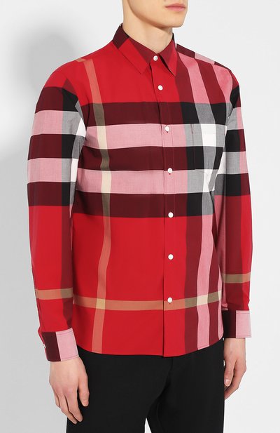 Хлопковая рубашка BURBERRY, арт. 8004830, фото 3