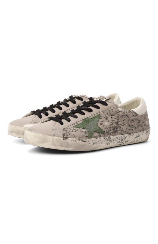 Кожаные кеды Super Star Golden Goose Deluxe Brand GMF00101.F007579 Серый GMF00101.F007579