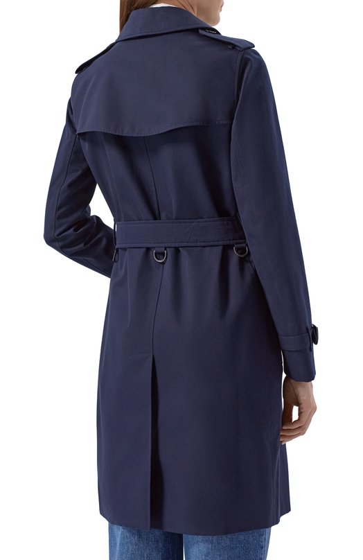 Хлопковый тренч Burberry 8117258 Синий  8117258 Фото 4