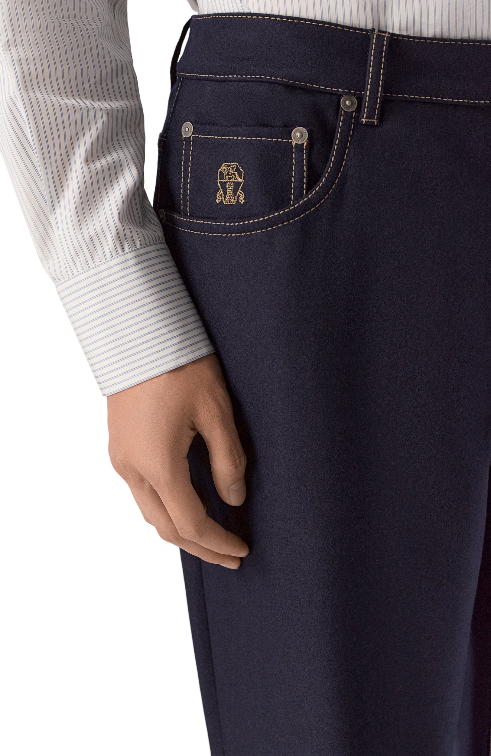 Шерстяные брюки BRUNELLO CUCINELLI, арт. M038PF1012, фото 5