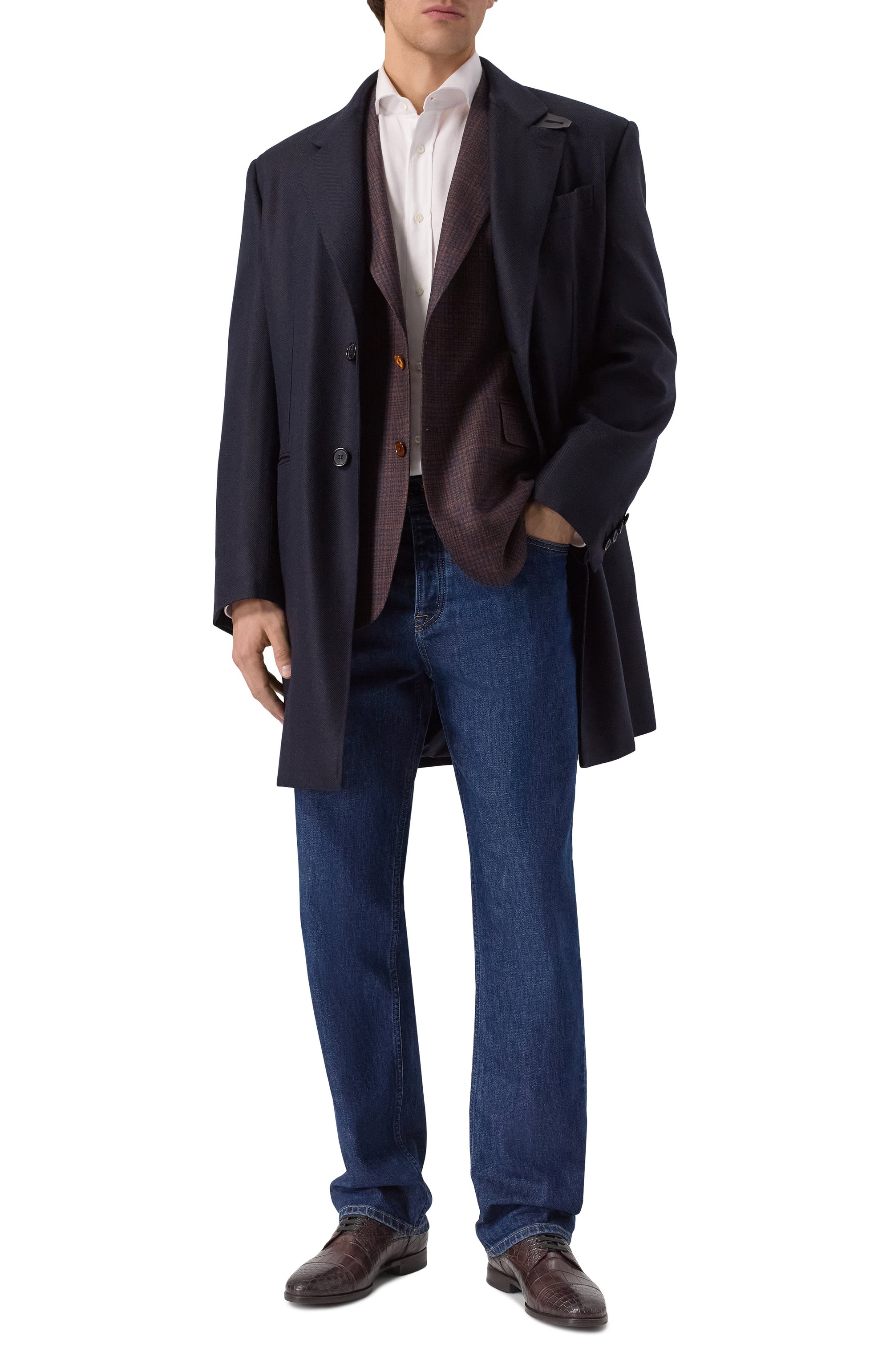 Дерби из кожи крокодила ZILLI темно-коричневого цвета по цене 614000 руб., арт. A024/003/CNIL, фото 2 Дерби из кожи крокодила ZILLI, арт. A024/003/CNIL, фото 2