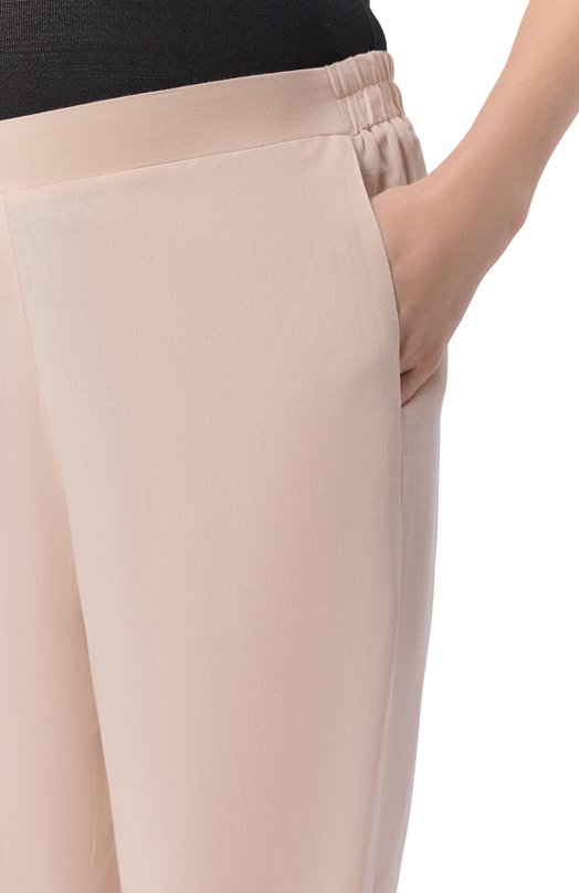 Брюки из вискозы и льна Pietro Brunelli PN0321/LI0TUS Бежевый  PN0321/LI0TUS Фото 5