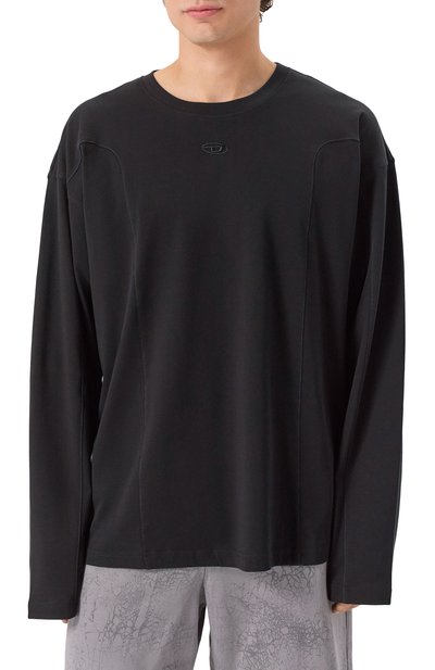 Хлопковый лонгслив DIESEL, арт. A19444/0AIJU, фото 3