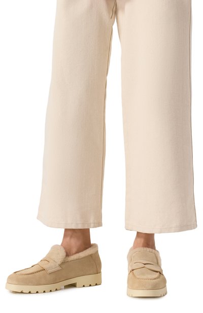 Замшевые пенни-лоферы SANTONI, арт. WUDG71132TIRAPFR, фото 3