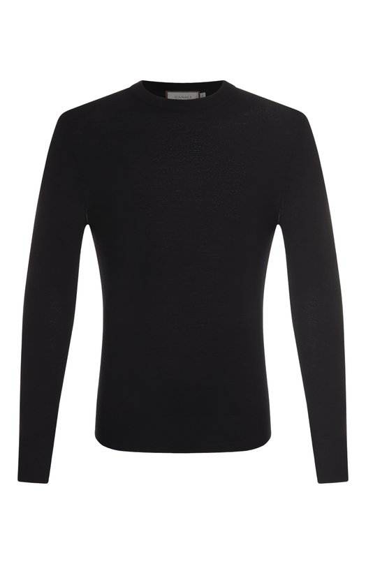 Шерстяной джемпер Canali C0012/MK01149 Чёрный C0012/MK01149