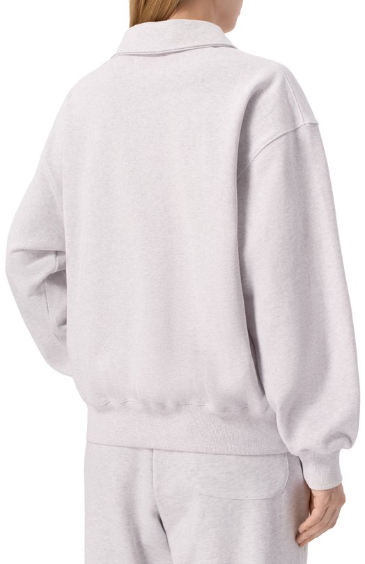 Хлопковый свитшот AECA WHITE AWCMFWBDTSSSO002C0.LIGHT GREY (L) Серый  AWCMFWBDTSSSO002C0.LIGHT GREY (L) Фото 4