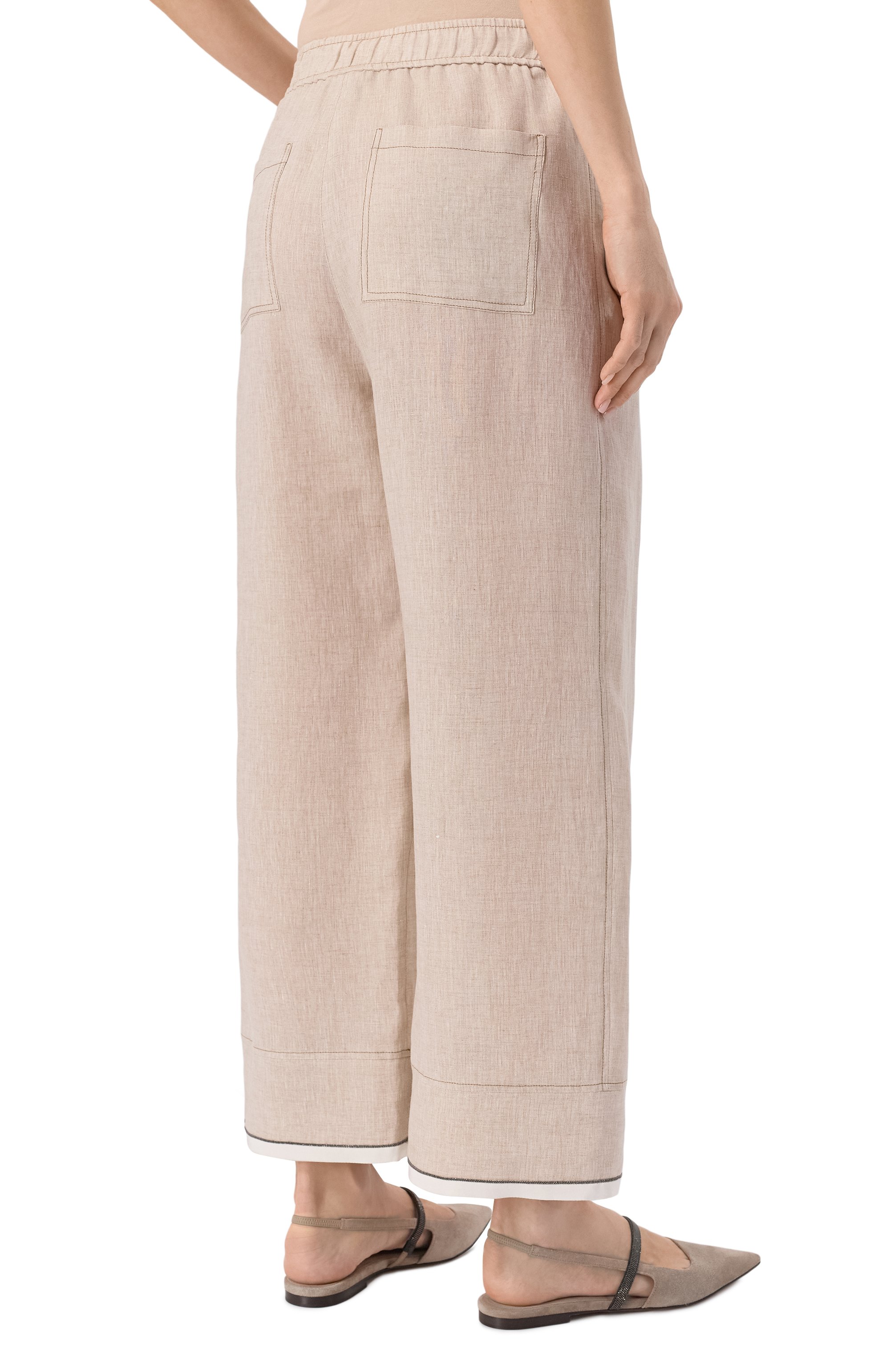 Льняные брюки BRUNELLO CUCINELLI, арт. MM633HD669, фото 4