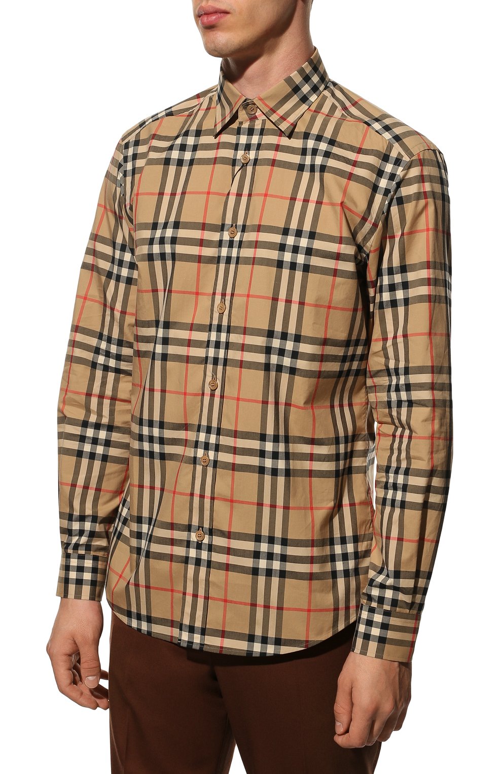Хлопковая рубашка BURBERRY, арт. 8020863, фото 3