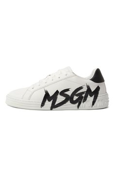 Женские кожаные кеды MSGM белого цвета, арт. 3841MDS506/924 | Фото 4 (Материал внутренний: Натуральная кожа; Материал сплава: Проставлено; Материал внешний: Натуральная кожа; Драгоценные камни: Проставлено; Подошва: Платформа; Материал утеплителя: Без утеплителя; Стили: Кэжуэл; Кросс-КТ: Низкие)