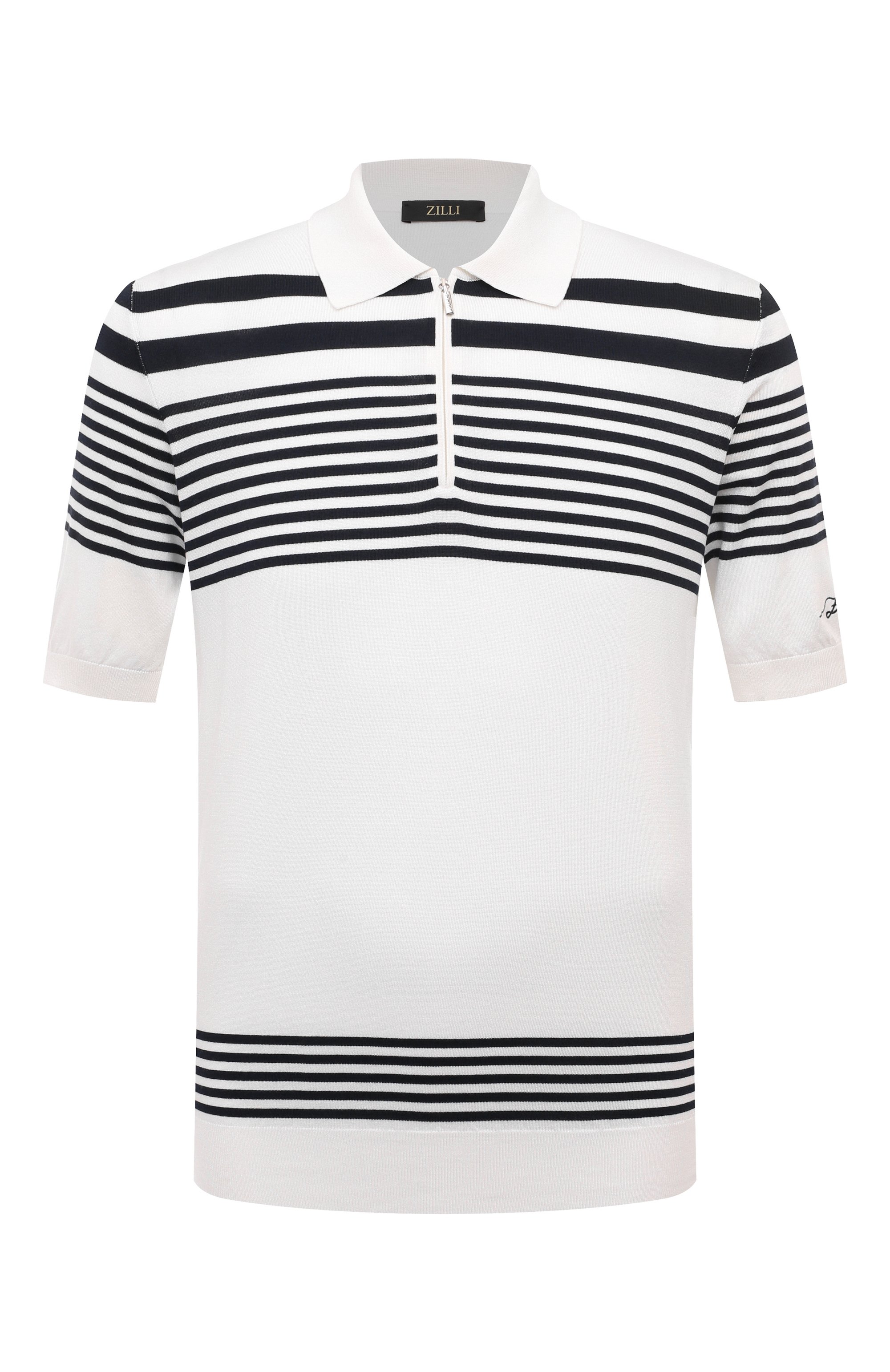Поло из хлопка и шелка ZILLI, арт. KZP002M0142VYC000, фото 1