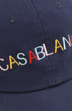 Мужская хлопковая бейсболка CASABLANCA темно-синего цвета, арт. AC20-HAT-002 CASA 0CEAN RES0RT CAP | Фото 2 (Материал: Текстиль, Хлопок; Материал сплава: Проставлено; Нос: Не проставлено)