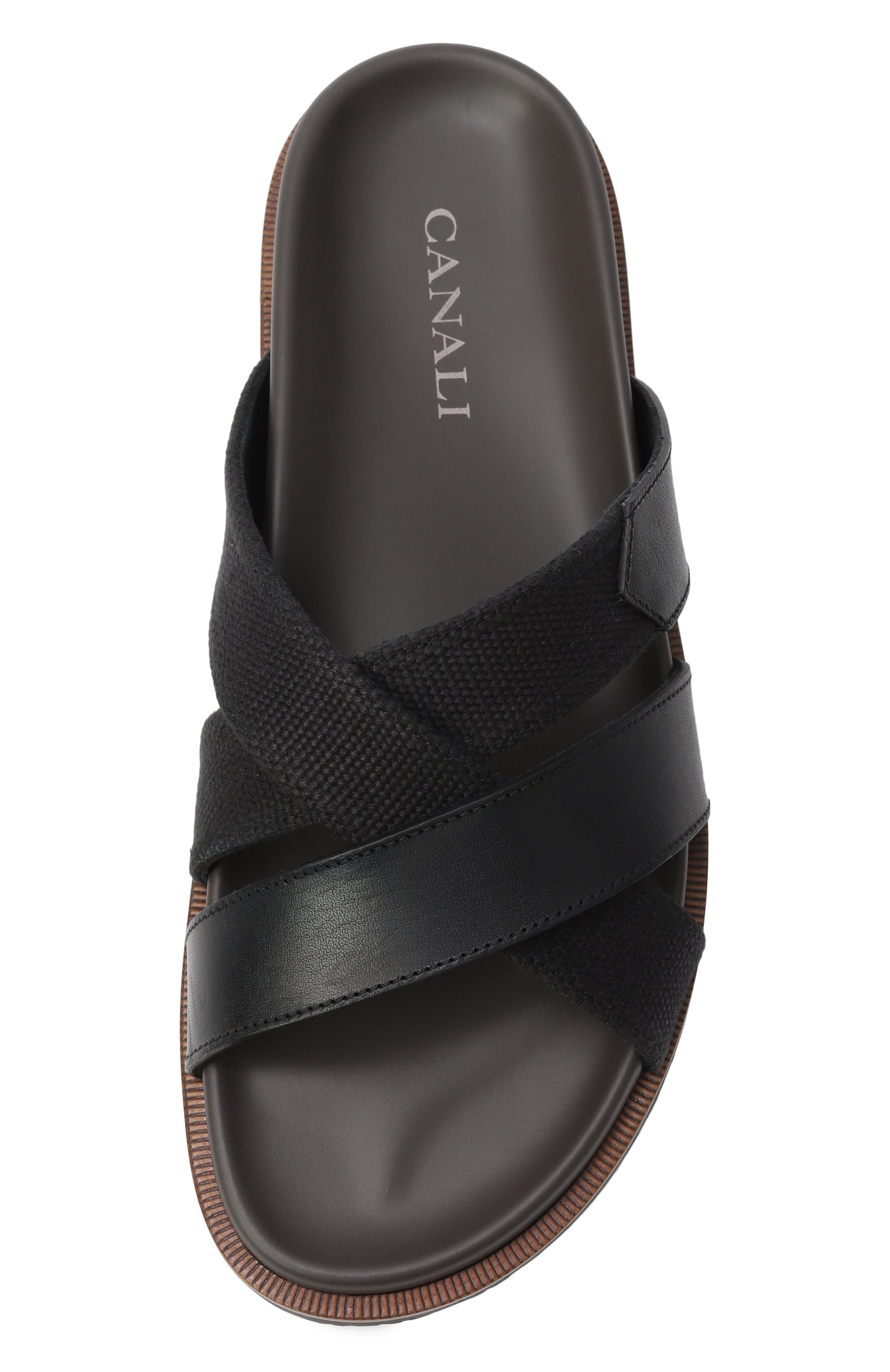 Комбинированные шлепанцы CANALI, арт. 481201/RA01118, фото 6