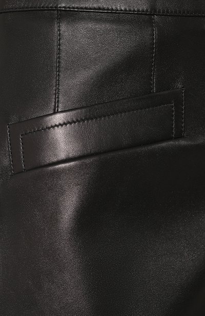 Кожаная юбка SAINT LAURENT черного цвета по цене 256000 руб., арт. 611752/YC2ZZ, фото 5 Кожаная юбка SAINT LAURENT, арт. 611752/YC2ZZ, фото 5
