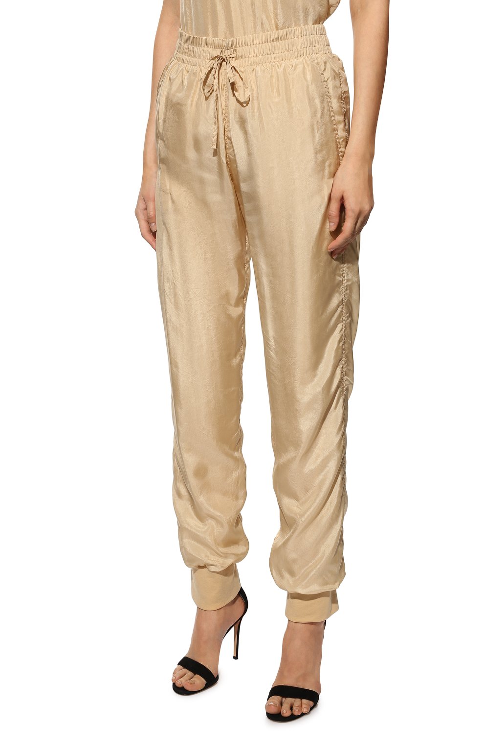 Джоггеры из шелка и хлопка DRIES VAN NOTEN кремового цвета по цене 64150 руб., арт. 221-011115-4627, фото 3 Джоггеры из шелка и хлопка DRIES VAN NOTEN, арт. 221-011115-4627, фото 3