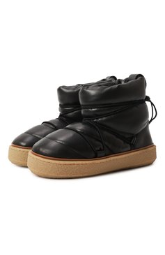Женские кожаные полусапоги ISABEL MARANT черного цвета, арт. 24H/B00154FA-B4002S | Фото 1 (Подошва: Платформа; Материал внутренний: Текстиль; Высота голенища: Низкие; Драгоценные камни: Проставлено; Материал внешний: Натуральная кожа; Материал сплава: Проставлено; Женское Кросс-КТ: Дутики)