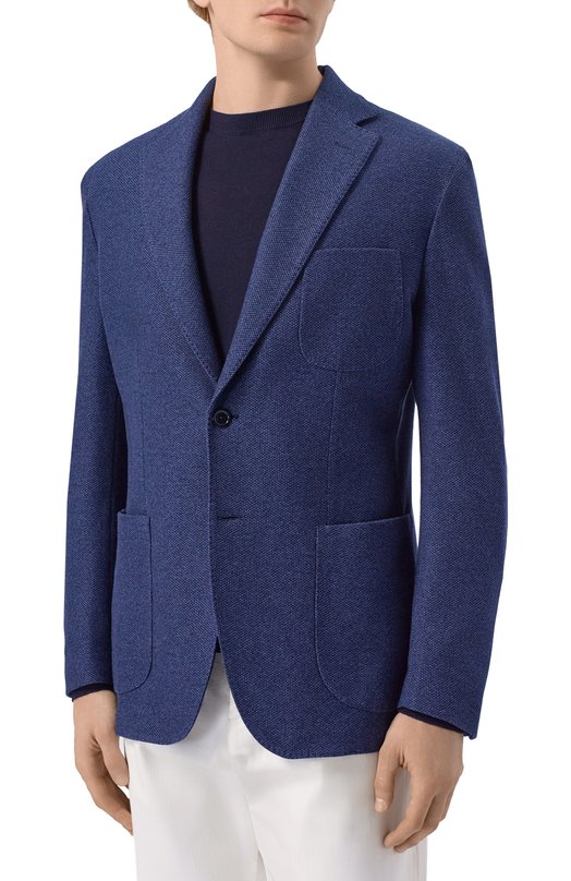 Хлопковый пиджак MVST TRIC0TT0N 40886 Синий  TRIC0TT0N 40886 Фото 3