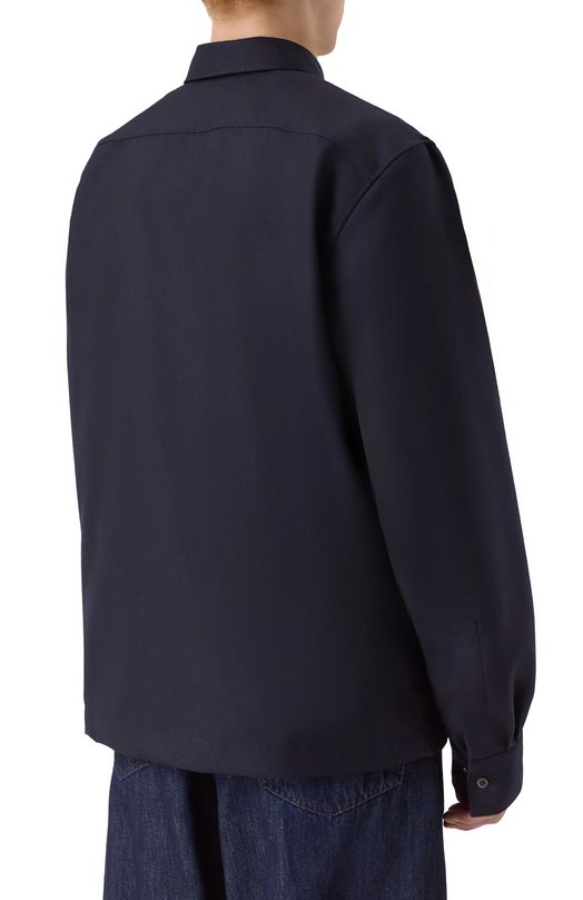 Шерстяная рубашка Dries Van Noten 020708-2310-509 Синий  020708-2310-509 Фото 4