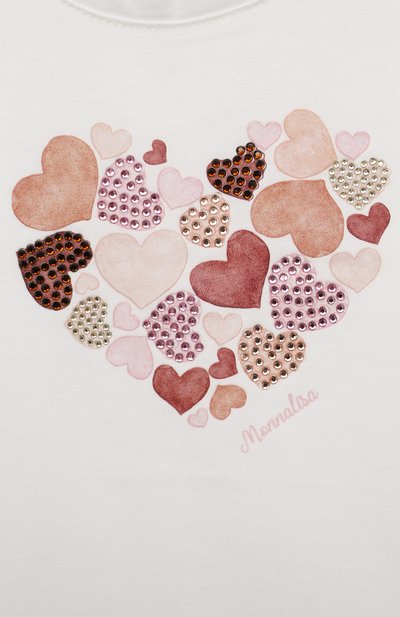 Хлопковый лонгслив MONNALISA, арт. 39B622, фото 3