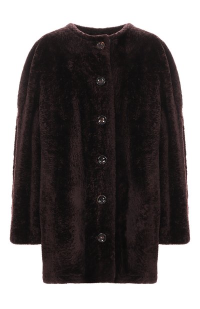 Женская дубленка из овчины MANZONI24, арт. 25M1594-S23NL8D/48