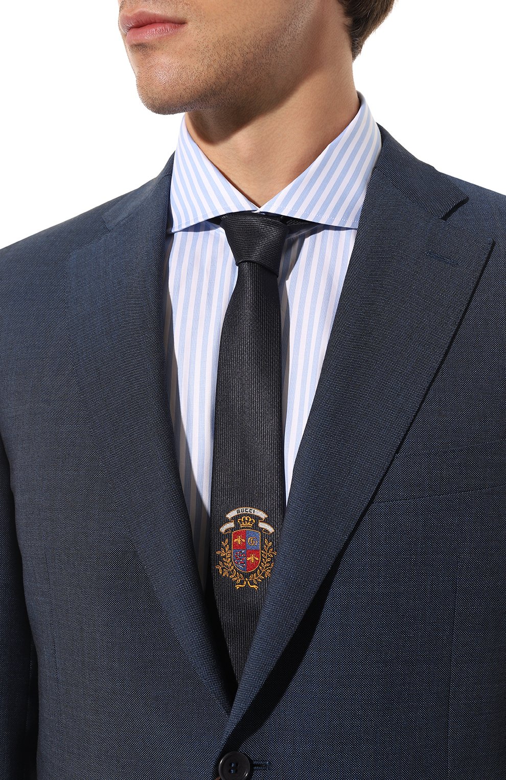 Шелковый галстук GUCCI, арт. 571780 4E002, фото 2