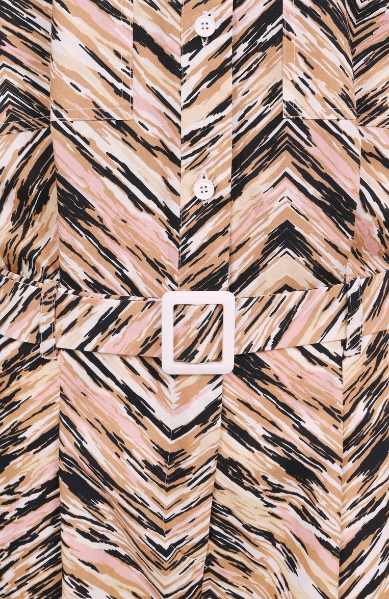 Женский хлопковый комбинезон MISSONI бежевого цвета, арт. DS25SG1R/BW00VY | Фото 6 (Рукава: Короткие; Длина (брюки, джинсы): Стандартные; Материал внешний: Хлопок; Случай: Повседневный; Женское Кросс-КТ: Комбинезон-одежда; Стили: Кэжуэл)